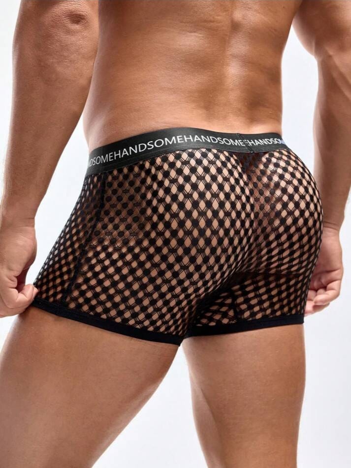 MAD-MEN Men's Letter Webbing Hollow Sexy Underwear
